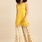 Women Yellow & Off-White Kurta with Sharara