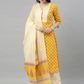 Women Yellow & Orange Kurta Set
