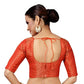 Women's Elbow Length Sleeve Brocade Saree Blouse