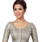 Women's Elbow Length Sleeve Brocade Saree Blouse