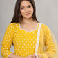 Women's Cotton Anarkali Kurta with Pants and Dupatta