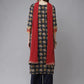 Women's Cotton Blend Embroidered Kurta Set