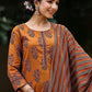 Women's Cotton Blend Floral Printed Straight Kurta Pant with Dupatta Set