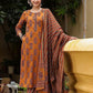 Women's Cotton Blend Floral Printed Straight Kurta Pant with Dupatta Set