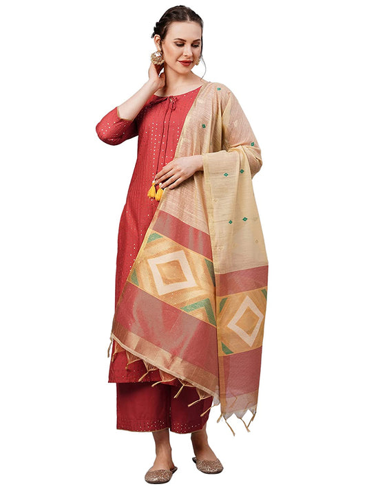 Women Women's Cotton Blend Kurta Set