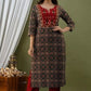 Women's Cotton Blend Printed Straight Kurta Set