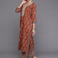 Women's Cotton Blend Printed Straight Kurta Set