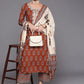 Women's Cotton Blend Printed Straight Kurta Set