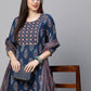 Women's Cotton Blend Straight Printed Kurta Set