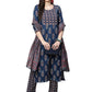 Women's Cotton Blend Straight Printed Kurta Set