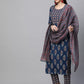 Women's Cotton Blend Straight Printed Kurta Set