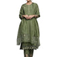 Women's Green Embroidered Straight Kurta Trousers With Dupatta Set