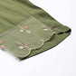 Women's Green Embroidered Straight Kurta Trousers With Dupatta Set