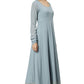 Women's Grey Poly Georgette Solid Kurta Set