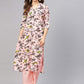 Women's Grey Print Cotton Kurta Set
