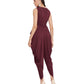 Women's Maroon Maxi Jumpsuit