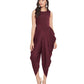 Women's Maroon Maxi Jumpsuit