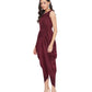 Women's Maroon Maxi Jumpsuit