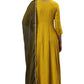 Women's Mustard Rayon Kurta with Dupatta Set