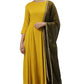 Women's Mustard Rayon Kurta with Dupatta Set