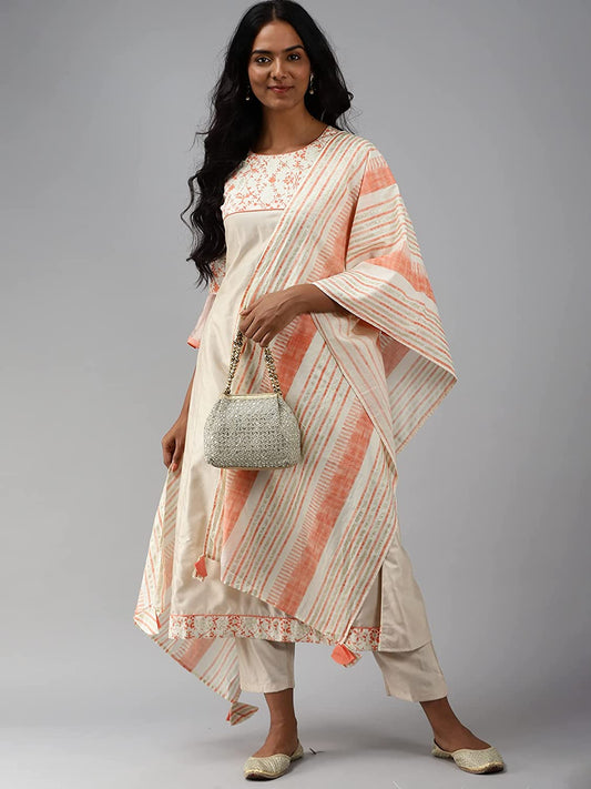 Women's Pure Cotton A-Line Kurta Set