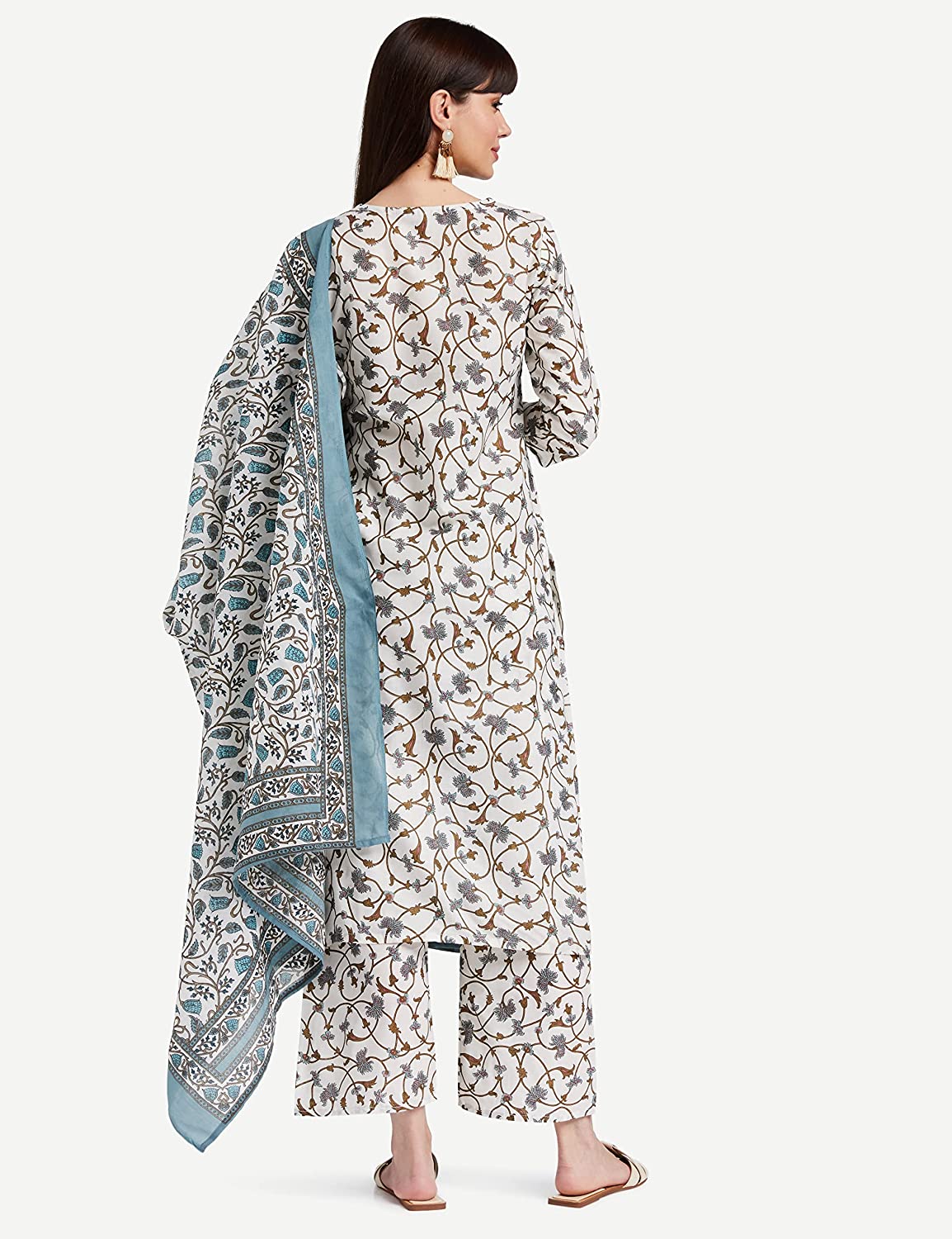 Women's Pure Cotton Floral Printed Kurta Set
