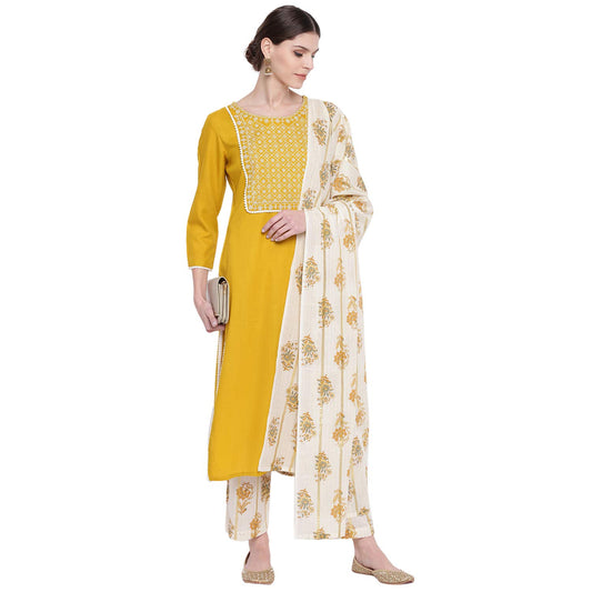 Women's Rayon Embroidered Kurta Set