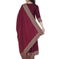 Women's Wine Color Printed Kurta Palazzo Set