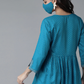 Womens Blue Polka Printed Top