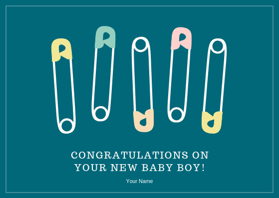 CONGRATS ON YOUR NEW BABY BOY - GREETING CARD | Amy's Cart Singapore