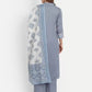 Women Blue Viscose Rayon Kurta and Palazzo Set