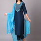 Women Rama Art Silk Kurta set