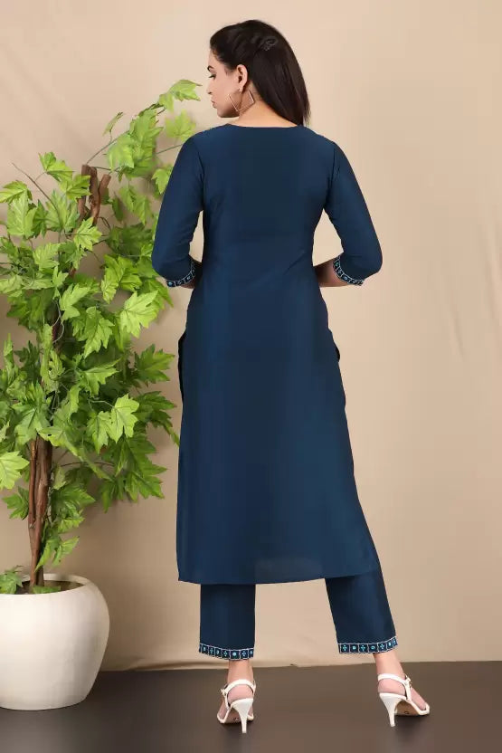Women Rama Art Silk Kurta set