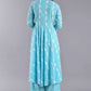 Women Cotton Rayon Blue Kurta and Palazzo Set