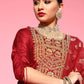 Women Ethnic Motifs Red Liva Kurta Set