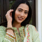 Women Green Printed Anarkali Kurta, Bottom & Dupatta Set