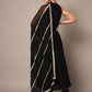 Women Sleeveless Black Viscose Rayon Kurta, Pant And Dupatta Set