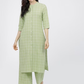 Women Green Regular Pure Cotton Kurta with Palazzos