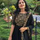 Women Black Gold Kurta and Dupatta Set