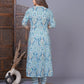 Women's Cotton Printed Anarkali Kurta with Palazzo & Dupatta Set