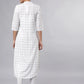 Women White Regular Pure Cotton Kurta with Trousers