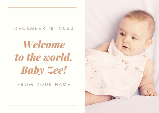 WELCOME TO THE WORLD - GREETING CARD | Amy's Cart Singapore