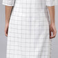 Women White Regular Pure Cotton Kurta with Trousers