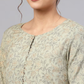 Women Cream-Coloured Floral Printed Kurta with Palazzos