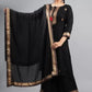 Women Embroidered Kurta, Palazzo & Dupatta Set