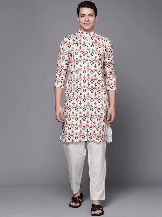 Men Printed Cotton Kurta