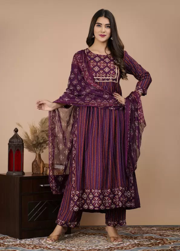 Women Kurta and Palazzo Set Viscose Rayon