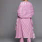 Women Lavender Flare Cotton Kurta set with Dupatta