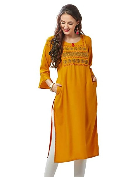 Women Rayon Regular A line Maternity Kurta