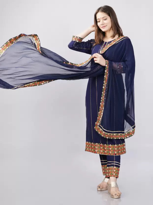 Women Kurta and Pant Set Viscose Rayon